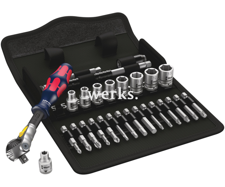 8100 SA 6 Zyklop Speed Red Bull Racing - набор с трещоткой, привод 1/4 Wera WE-227701