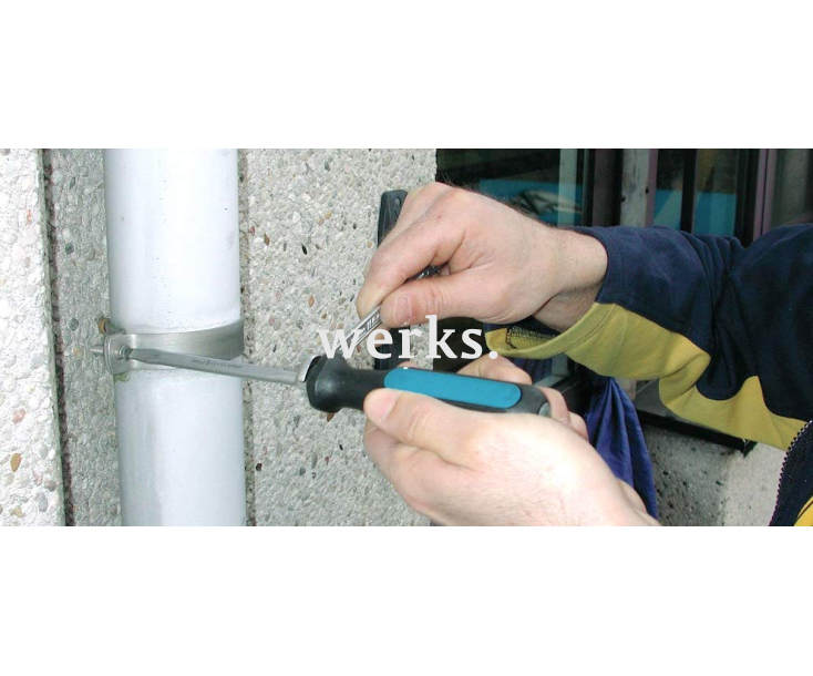 Отвертка шлицевая ударная 7.0Х1.0х125 Hazet 801U-70 с гайкой для ключа