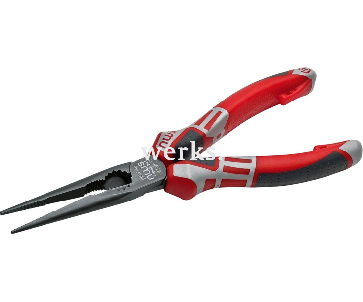 Длинногубцы радиомонтажника 205 мм NWS 140-69-205 с покрытием TitanFinish и рукоятками SoftGripp
