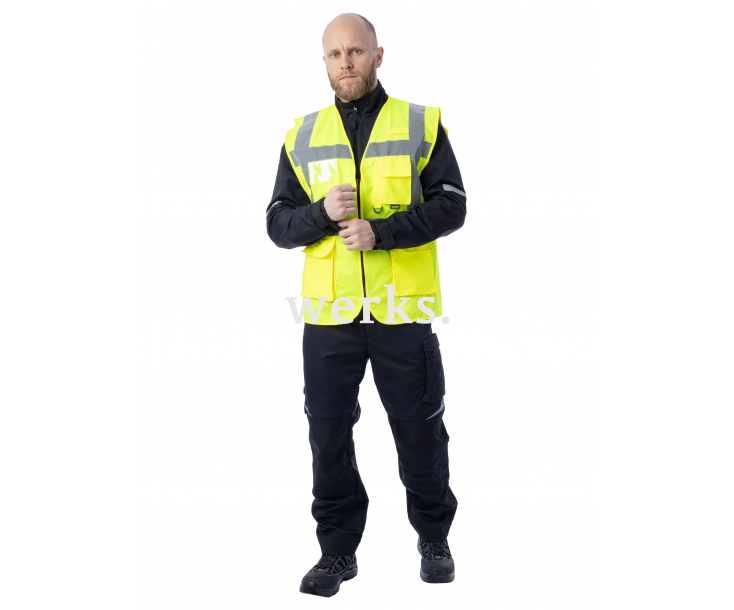 Сигнальный жилет Brodeks KM122 желтый (XXXL)