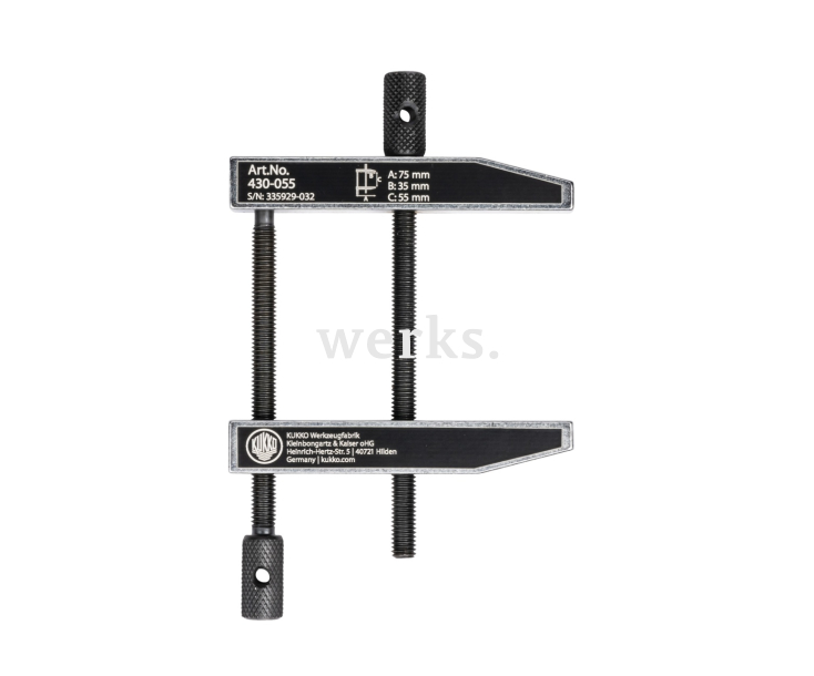 Струбцина винтовая с параллельными губками KUKKO 430-055