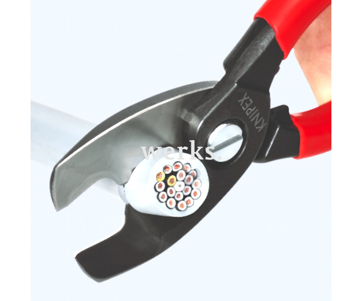 Ножницы для резки кабелей с двойными режущими кромками Knipex KN-9512200SB в блистере