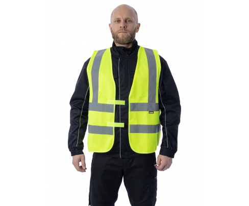 Сигнальный жилет Brodeks KM125 желтый (L-XL)