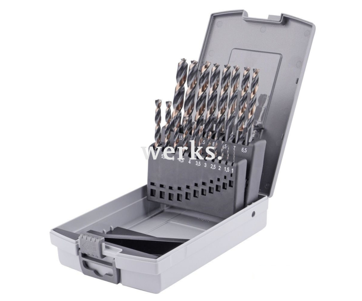 Набор свёрл DIN 338 HSSG Powerspike 1,0-10,0 мм 19 шт GSR B08348100