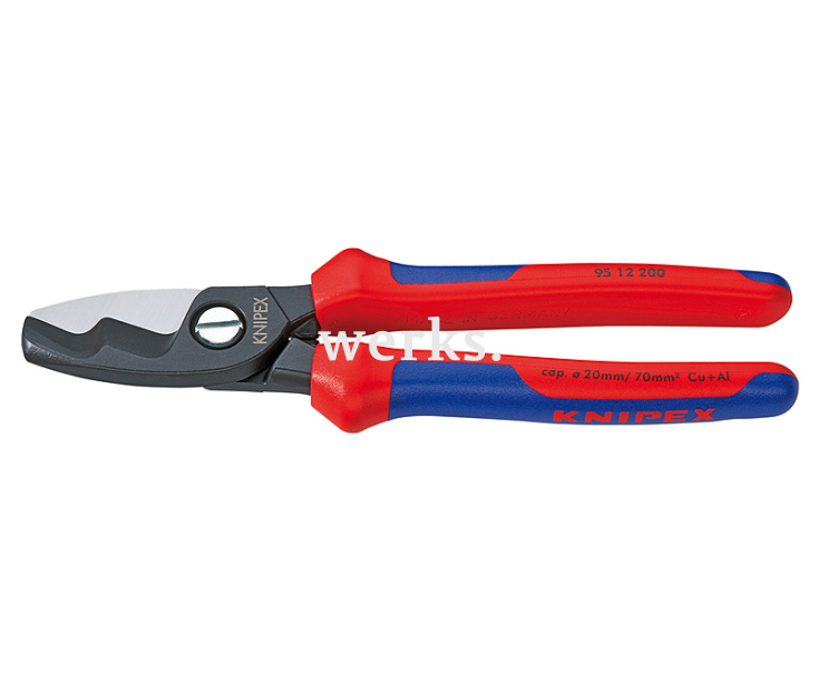 Ножницы для резки кабелей с двойными режущими кромками Knipex KN-9512200SB в блистере