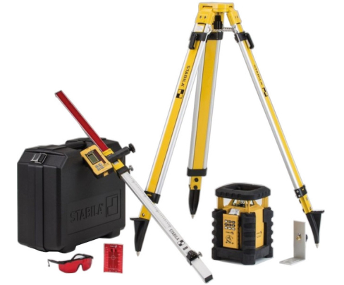 Нивелир лазерный ротационный  LAR 350 со штативом и рейкой Stabila 19111