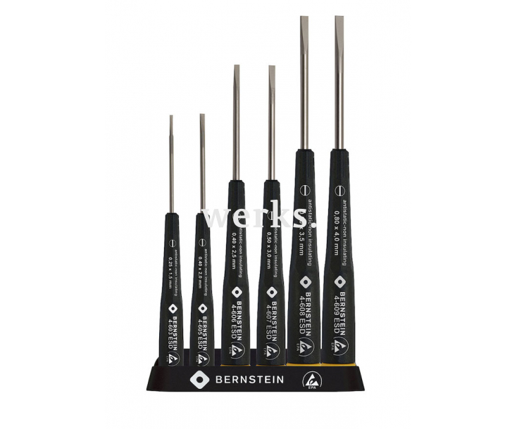 Набор прецизионных  ESD шлицевых отверток 6 шт. Bernstein BS-4-610