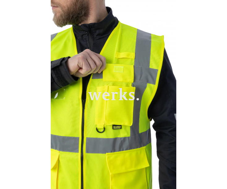 Сигнальный жилет Brodeks KM122 желтый (XXXL)