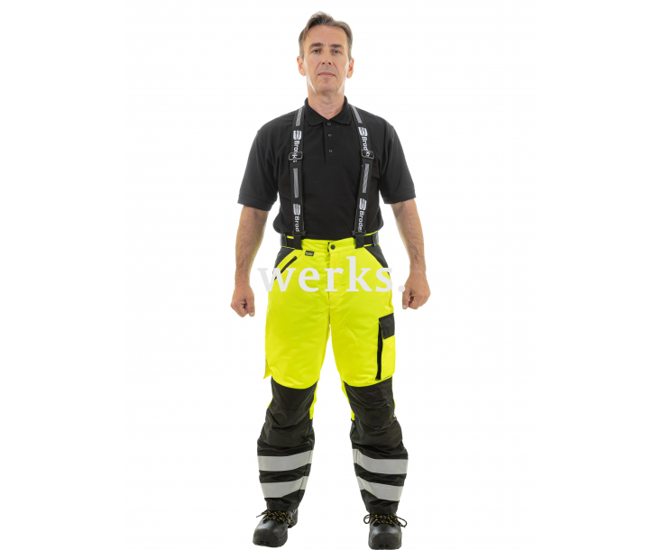 Зимние брюки Brodeks KW 308 черный/желтый (54)