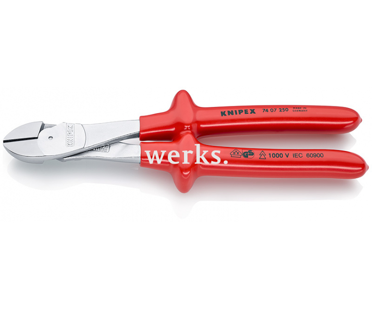 Кусачки VDE боковые особой мощности Knipex KN-7407250