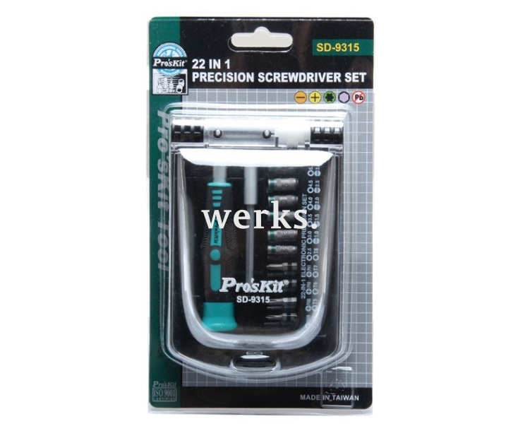 Отвертка с набором прецизионных бит ProsKit SD-9315