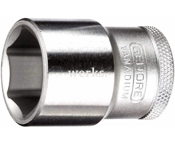 Головка торцовая метрическая шестигранная 1/2" 19 19 HEX Nut 19 мм Gedore 6131340