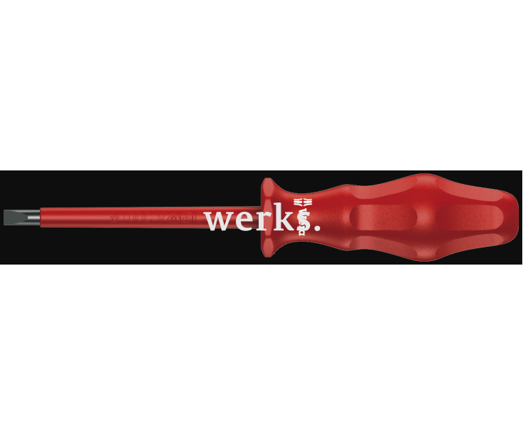 Отвертка Wera Kraftform Classic 1760 i VDE WE-031240 0.4 x 2.5 x 80 шлицевая изолированная