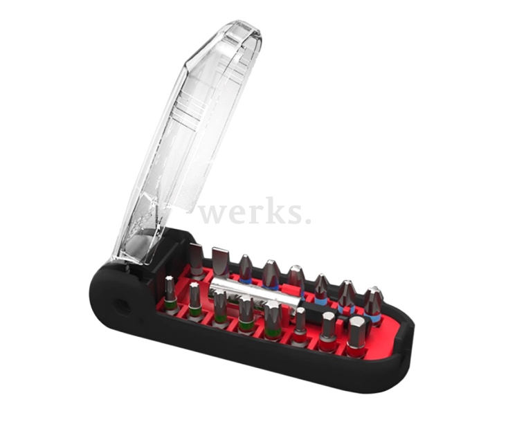 Набор с битами Wiha Xiaomi Crocodile Mouth Bit Black 55510, 17 предметов