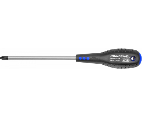 Отвертка крестовая Phillips PH3 x 150 Jonnesway FULL STAR D04P3150