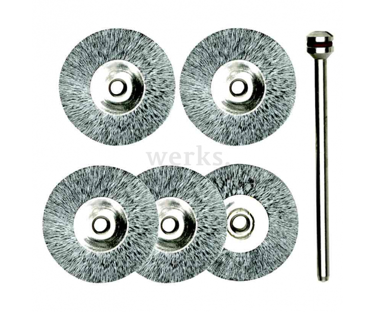 Щетки дисковые стальные Ø22 мм Proxxon 28952 5 шт.