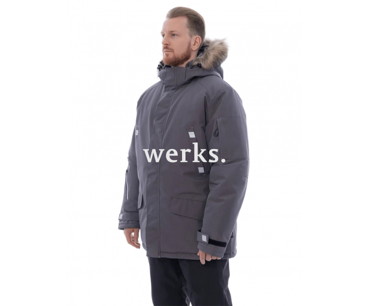 Зимняя куртка-парка Brodeks KW 204 серый с опушкой (XL)