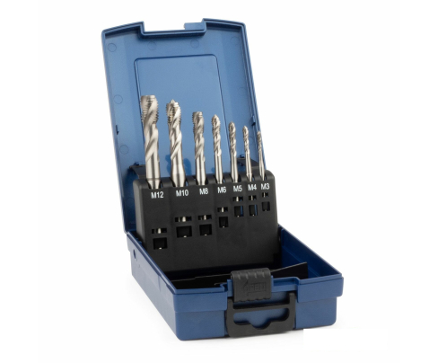 Набор машинных метчиков С/RSP35° HSSE DIN371/376 M3-M10/M12 Silver 7 предметов GSR BRB09100200