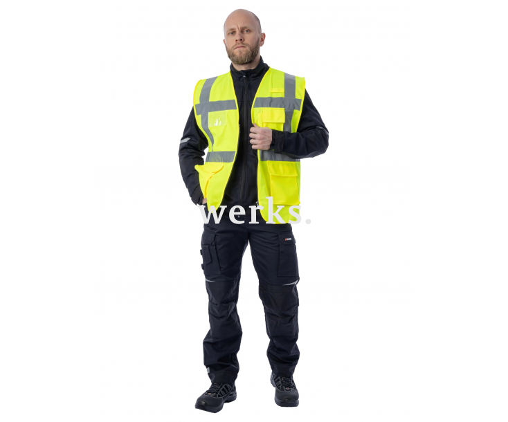 Сигнальный жилет Brodeks KM122 желтый (XL)