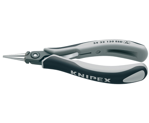 Прецизионные плоскогубцы захватные для электроники антистатические Knipex KN-3432130ESD