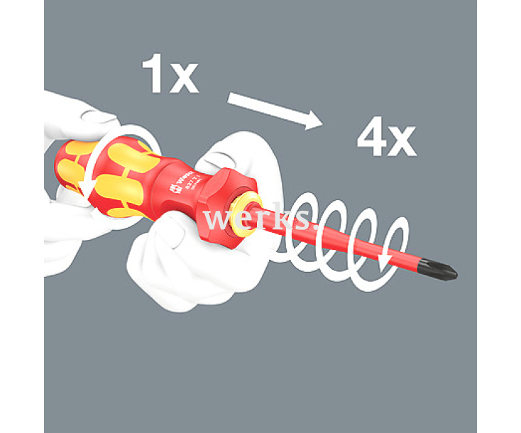 827 T i Kraftform Turbo VDE ручка-держатель Wera WE-057481