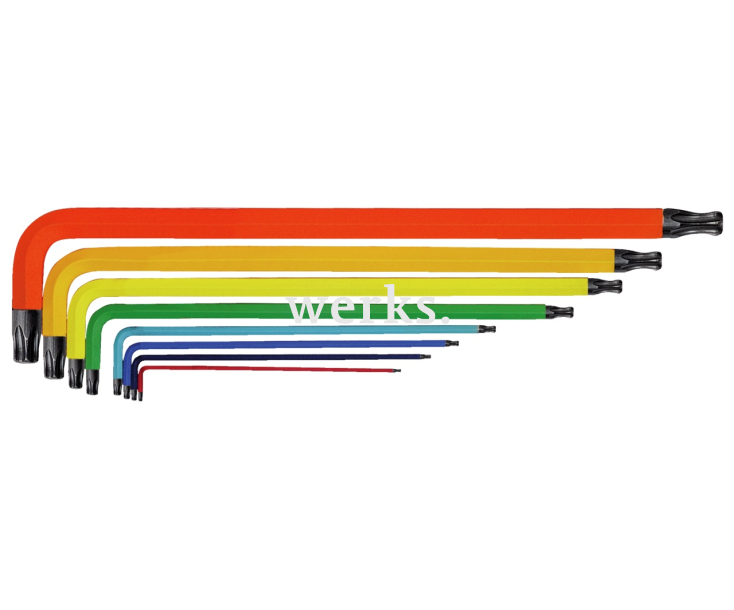 Г-образная отвёртка TX,  с шариковой головкой и цветовой кодировкой KUKKO 212BT309