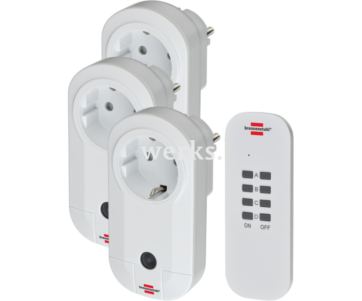 Розетки с пультом управления Brennenstuhl Comfort-Line 1507040 4 предмета