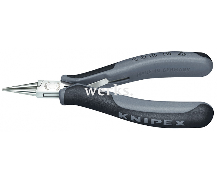 Плоскогубцы захватные для электроники антистатические Knipex KN-3532115ESD