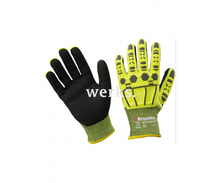 Перчатки рабочие Brodeks GC-22i серый/черный/желтый (8)