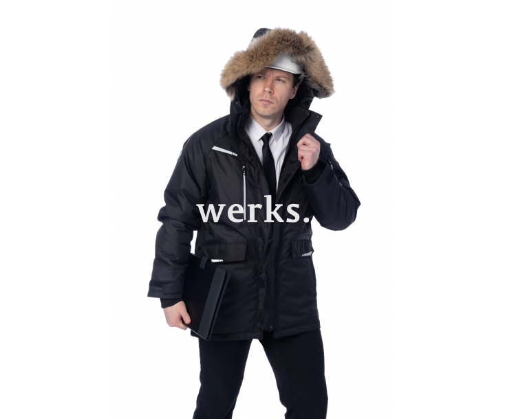 Зимняя куртка-парка Brodeks KW 215 черный с опушкой (XXL)