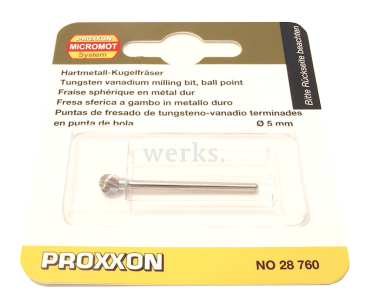 Фреза твердосплавная (сфера Ø5.0 мм) Proxxon 28760