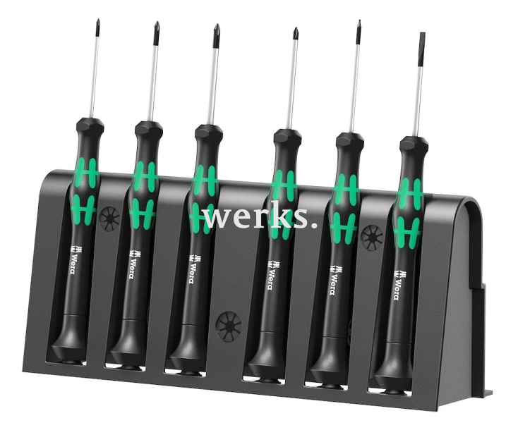 Набор отверток электронщика SL PH TX PL + подставка Wera Kraftform Micro 2050/6 WE-030181