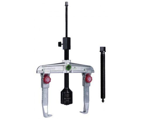 Универсальный двухзахватный съёмник с быстрорегулируемыми захватами  и длинным гидравлическим шпинделем (включая  механический шпиндель) KUKKO 20-20+B