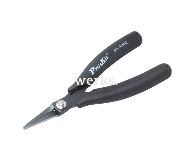 Длинногубцы прецизионные антистатические ProsKit 1PK-104-E