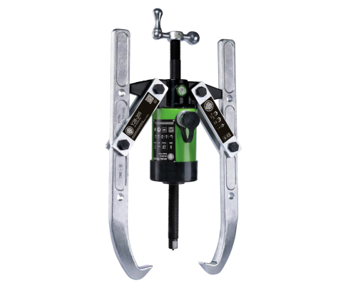 Гидравлический двухзахватный съёмник с шарнирными захватами, гидроцилиндром с полым поршнем  для привода от насоса KUKKO Y58-205