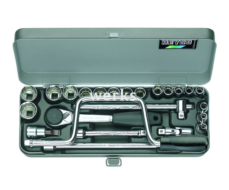 Набор торцовых ключей с насадками 41-1010-AF Heyco HE-00041101083 23 предмета, дюймовый