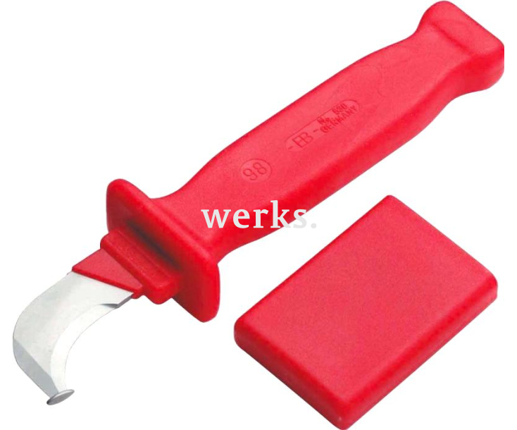 Нож VDE кабельный изогнутый с пяткой Cimco 120046