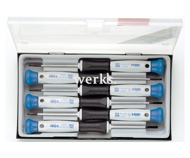 Набор прецизионных ESD отверток Felo Safe 250 SL PH 6 предметов 25096186