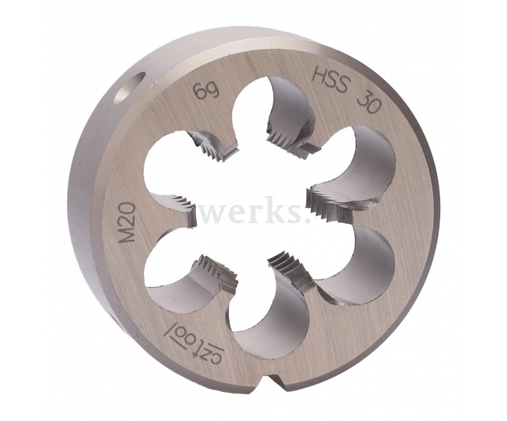 Плашка с стружколомом М20х2,5 HSS DIN EN 22568 6g 45х18мм Bucovice Tools 270200