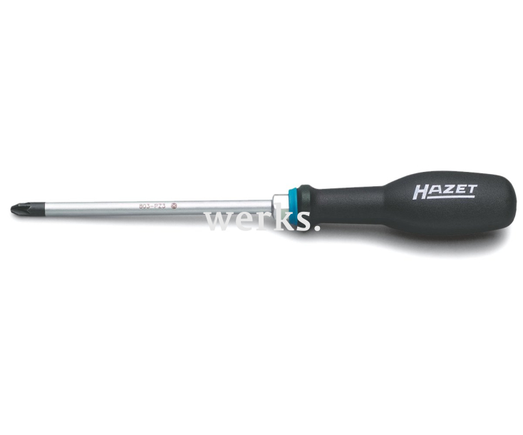 Отвертка крестовая Pozidriv PZ3х150 Trinamic Hazet 803-PZ3 с гайкой для ключа