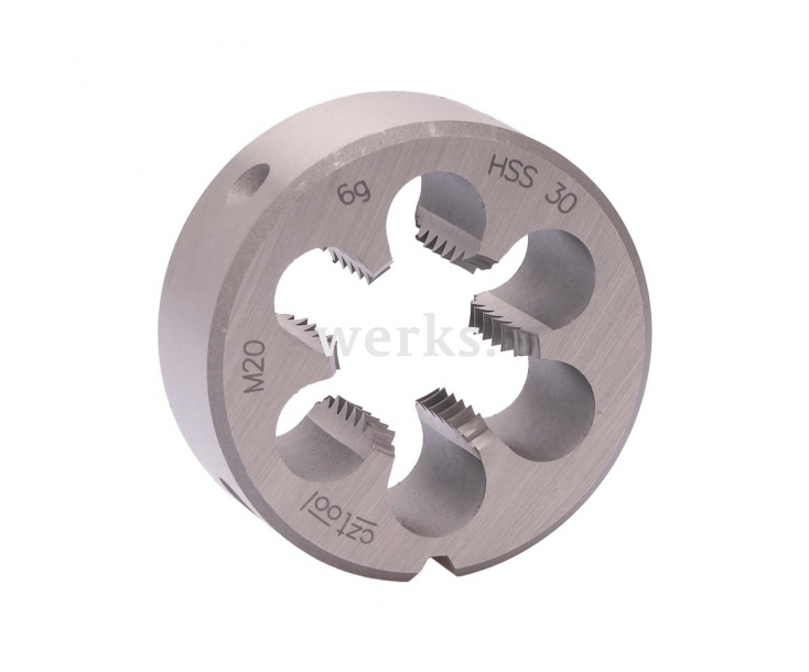 Плашка М20х2,5 HSS DIN EN 22568 6g 45х18мм Bucovice Tools 240200