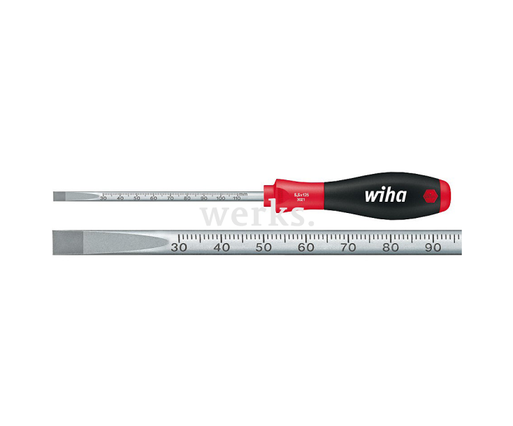 Отвертка Wiha SoftFinish Slotted 3021 35397 5,5 x 125 шлицевая со шкалой