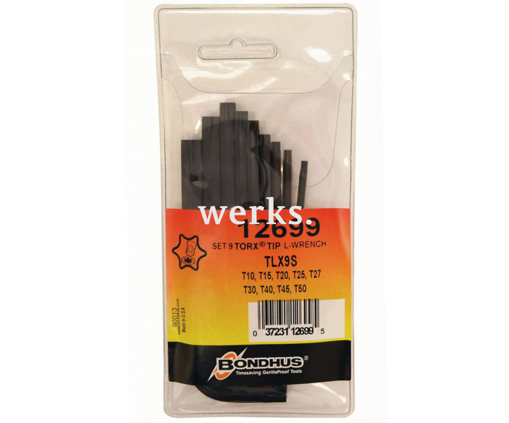Набор штифтовых ключей TORX Bondhus 12699 коротких 9 предметов