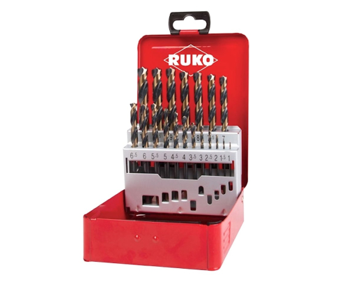 Набор сверл по металлу Speed Cut HSS-G Ruko 1,0 - 10,0 х 0,5 мм 288214 19 шт.
