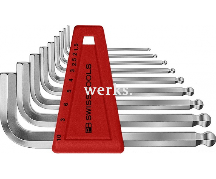 Набор штифтовых ключей HEX PB Swiss Tools PB 212.H-10 со сферической головкой 9 шт.