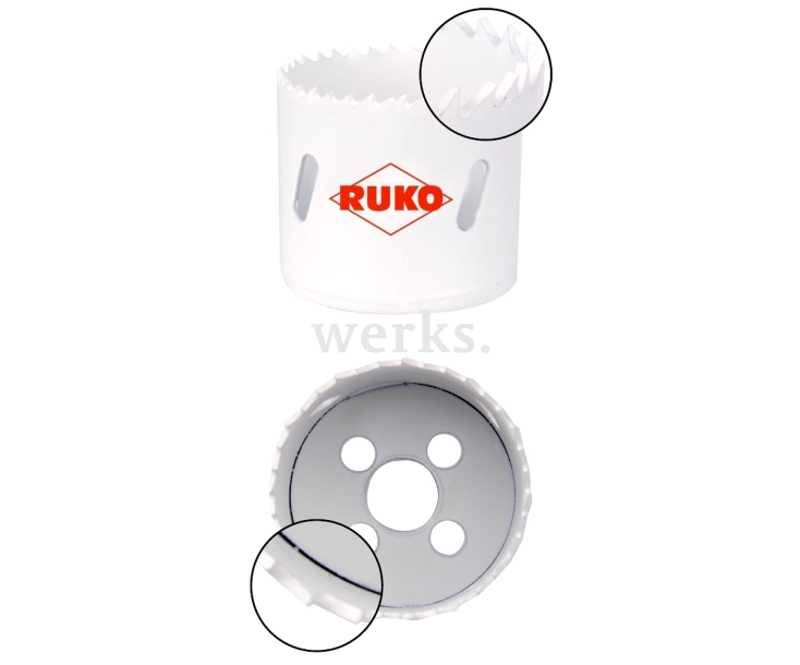 Коронка биметаллическая HSSE-Co 8 Ruko 60 х 40 мм 126060