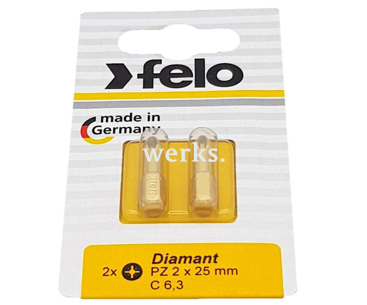Набор крестовых бит Felo Diamant Pozidriv PZ2 2 предмета 02102286