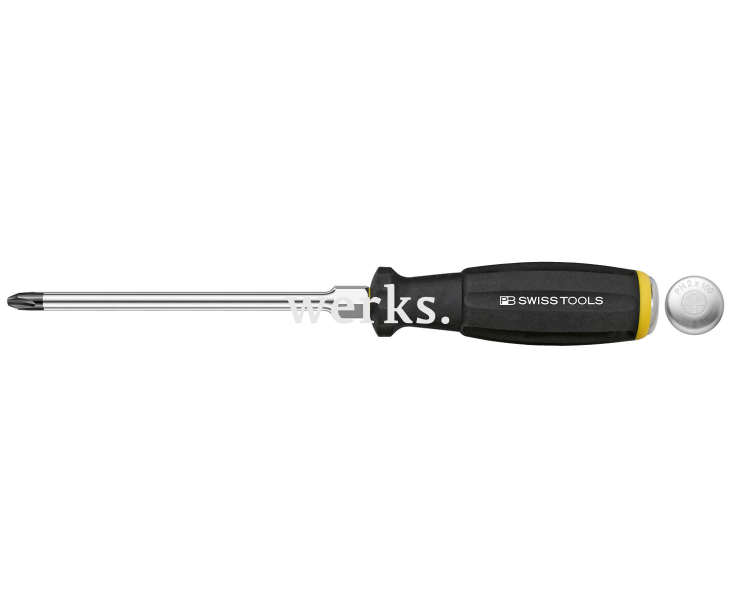 Отвертка крестовая усиленная Phillips SwissGrip PB Swiss Tools с шестигранной вставкой PB 8193.D 1-80 PH1