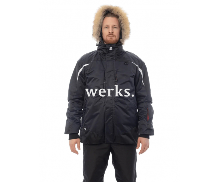 Зимняя рабочая куртка Brodeks KW 231 синий/черный с опушкой (XL)