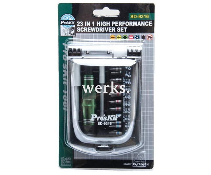 Отвертка с набором прецизионных бит ProsKit SD-9316